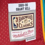 Men's Detroit Pistons Grant Hill Teal/Red Hardwood Classics 1999/00 Split Swingman Jersey