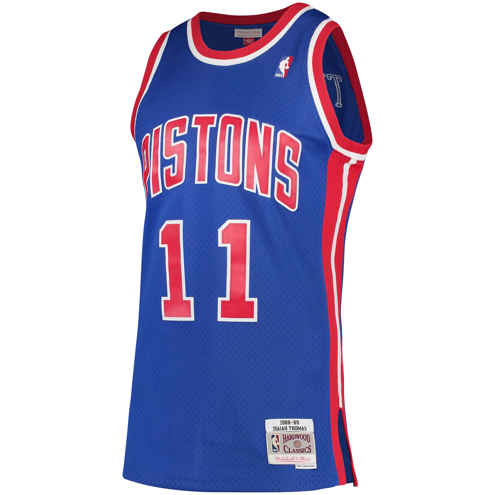 Men's Detroit Pistons Isiah Thomas Blue 1988/89 Hardwood Classics Swingman Jersey