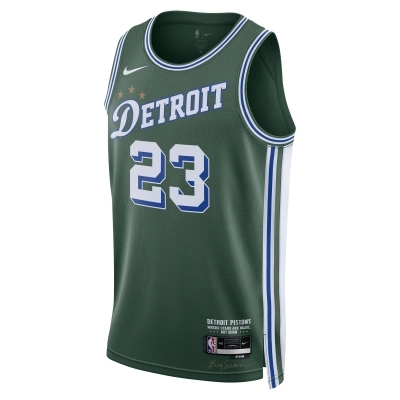 Men's Detroit Pistons Jaden Ivey Green 2022/23 Swingman Jersey - City Edition 02