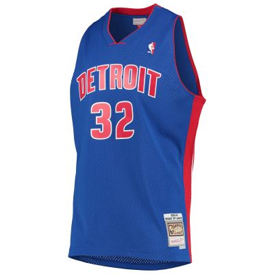 Men's Detroit Pistons Richard Hamilton Blue 2003/04 Hardwood Classics Swingman Jersey 02