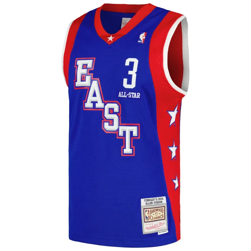 Men's Eastern Conference Allen Iverson Royal Hardwood Classics 2004 NBA All-Star Game Swingman Throwback Jersey