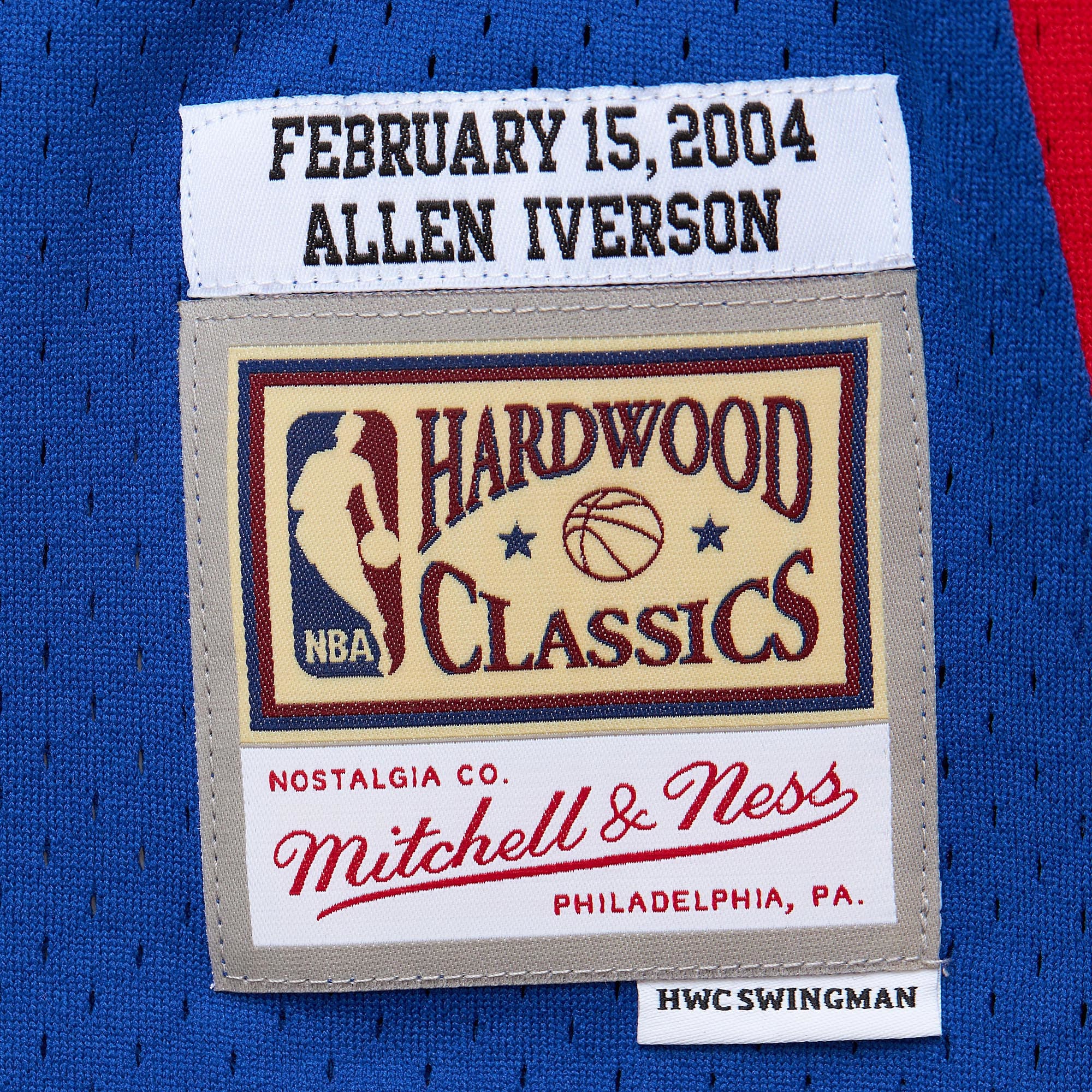 Men's Eastern Conference Allen Iverson Royal Hardwood Classics 2004 NBA All-Star Game Swingman Throwback Jersey