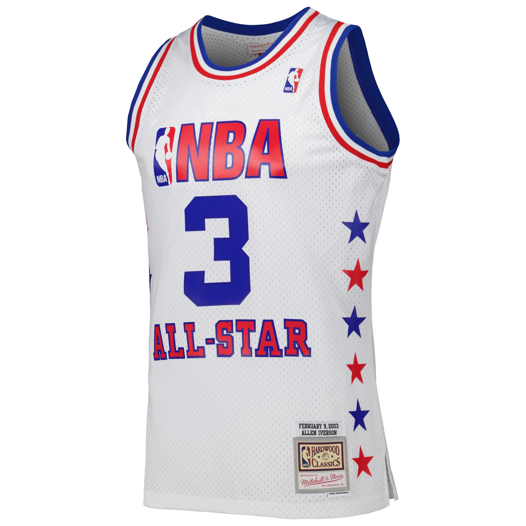 Men's Eastern Conference Allen Iverson White 2003 All Star Game Swingman Jersey
