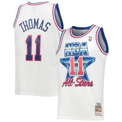 Men's Eastern Conference Isiah Thomas White Hardwood Classics 1992 NBA All-Star Game Swingman Jersey 01