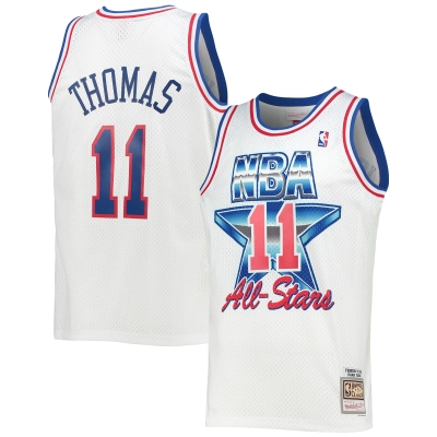Men's Eastern Conference Isiah Thomas White Hardwood Classics 1992 NBA All-Star Game Swingman Jersey 01