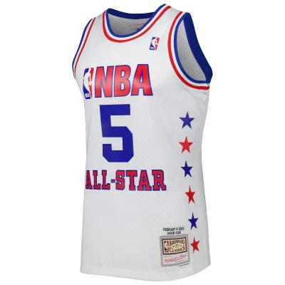 Men's Eastern Conference Jason Kidd White 2003 All Star Game Swingman Jersey 02