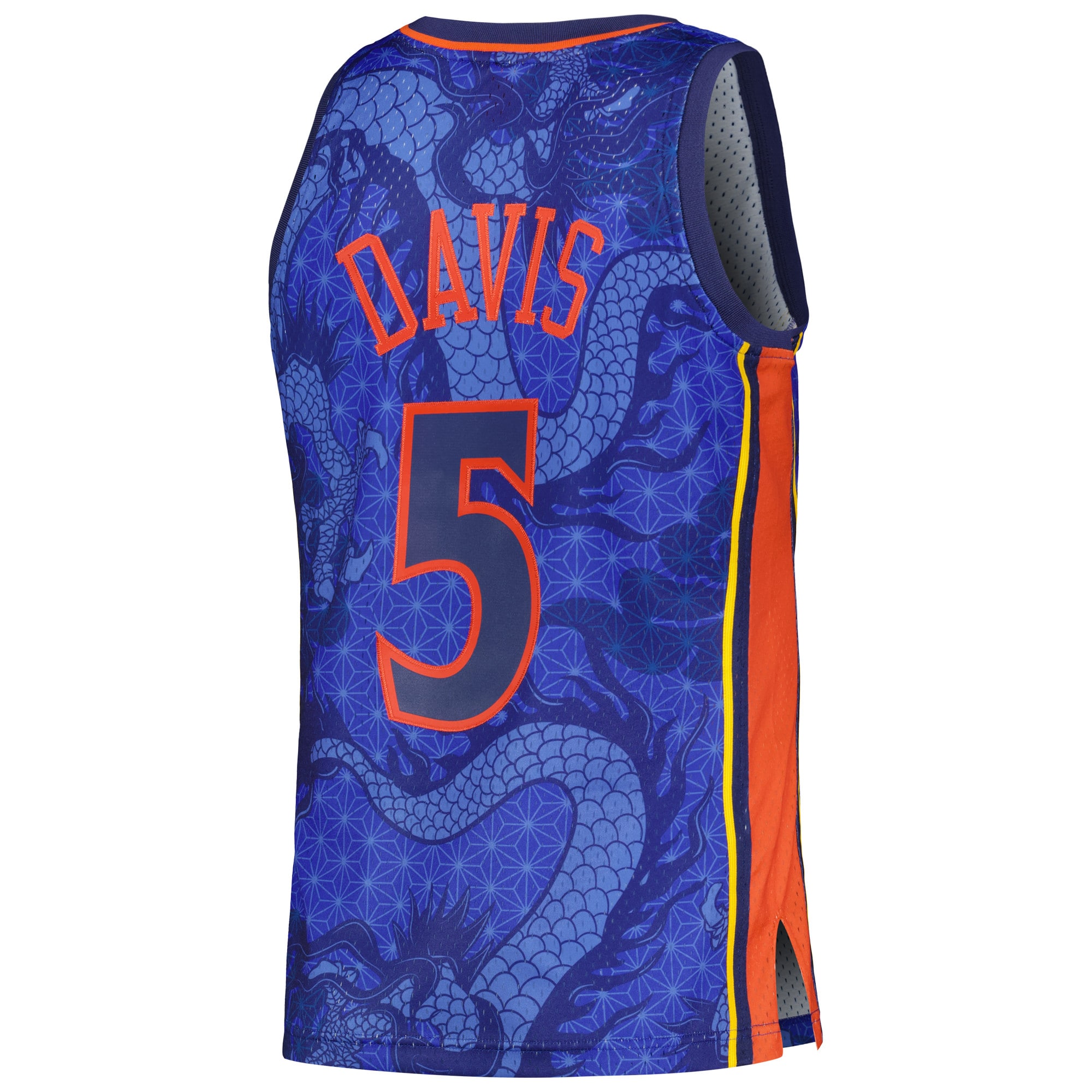 Men's Golden State Warriors Baron Davis Royal 2006/07 Hardwood Classics Asian Heritage 6.0 Swingman Throwback Player Jersey