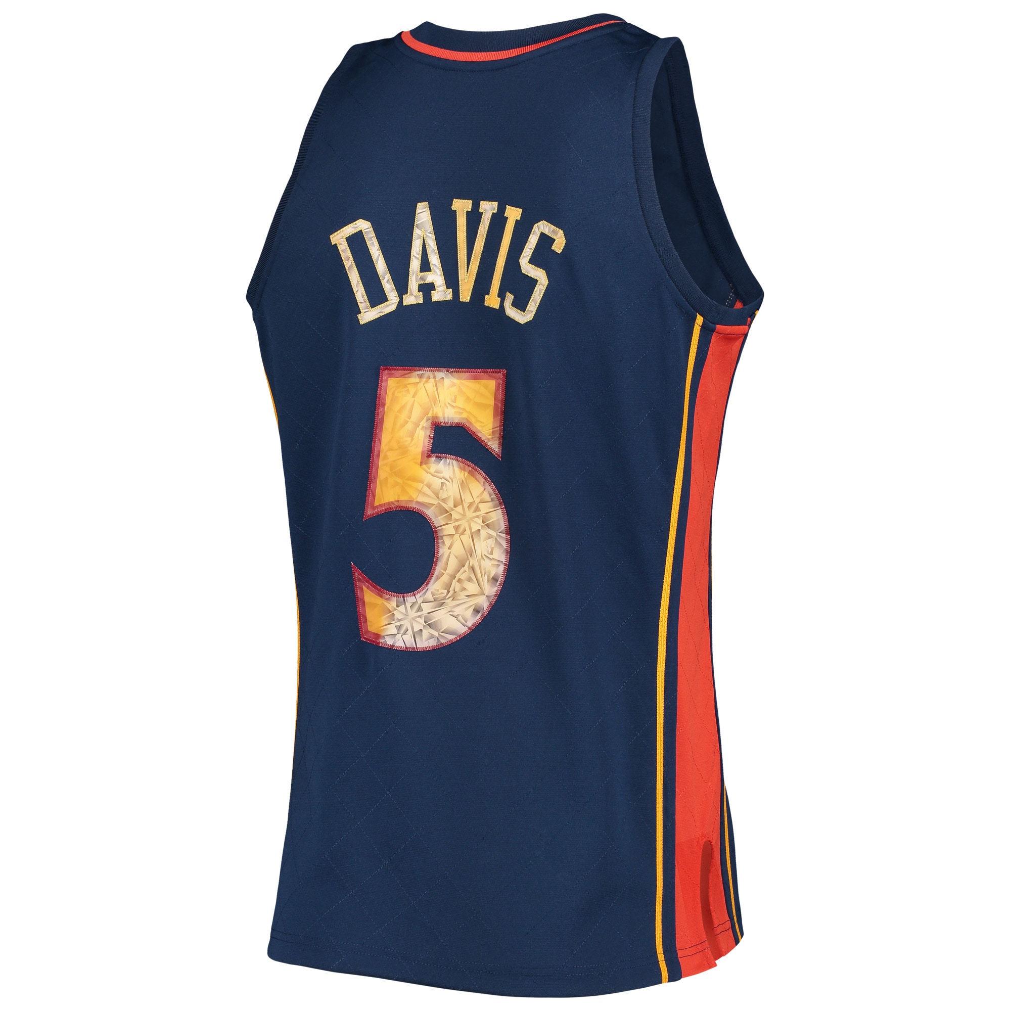 Men's Golden State Warriors Baron Davis Royal 2006/07 Hardwood Classics NBA 75th Anniversary Diamond Swingman Jersey