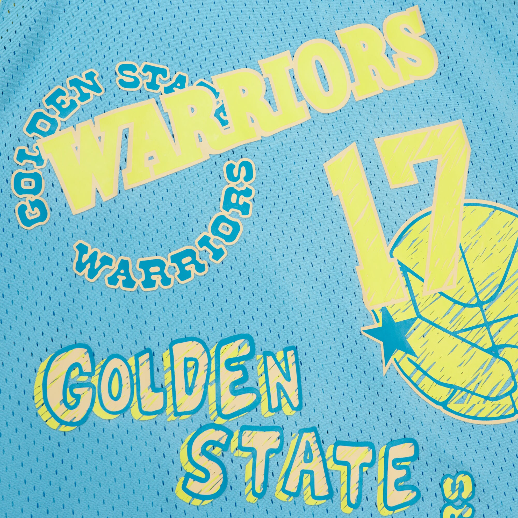 Men's Golden State Warriors Chris Mullin Light Blue 1993/94 Swingman Sidewalk Sketch Jersey