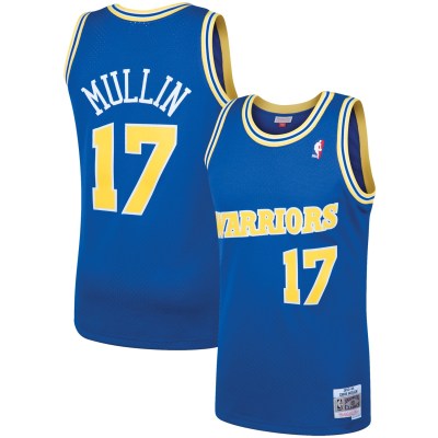 Men's Golden State Warriors Chris Mullin Royal 1993/94 Hardwood Classics Swingman Jersey 01