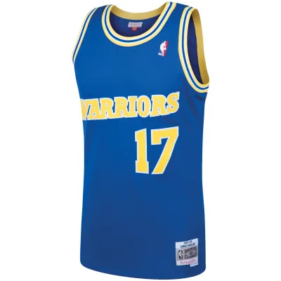 Men's Golden State Warriors Chris Mullin Royal 1993/94 Hardwood Classics Swingman Jersey 02