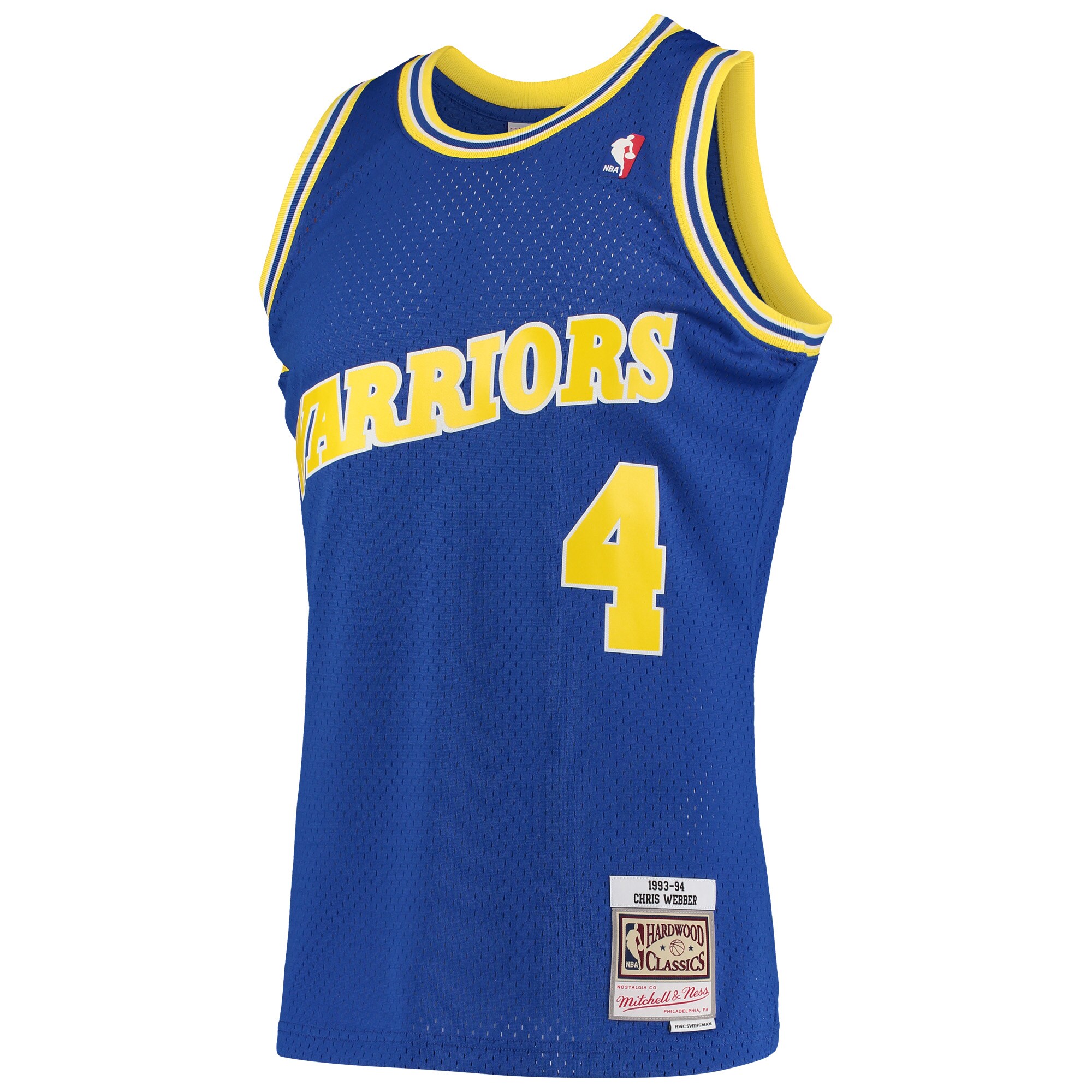 Men's Golden State Warriors Chris Webber Royal 1993/94 Hardwood Classics Swingman Jersey