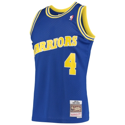 Men's Golden State Warriors Chris Webber Royal 1993/94 Hardwood Classics Swingman Jersey 02