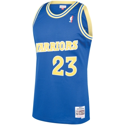 Men's Golden State Warriors Mitch Richmond Royal 1990/91 Hardwood Classics Swingman Jersey 02