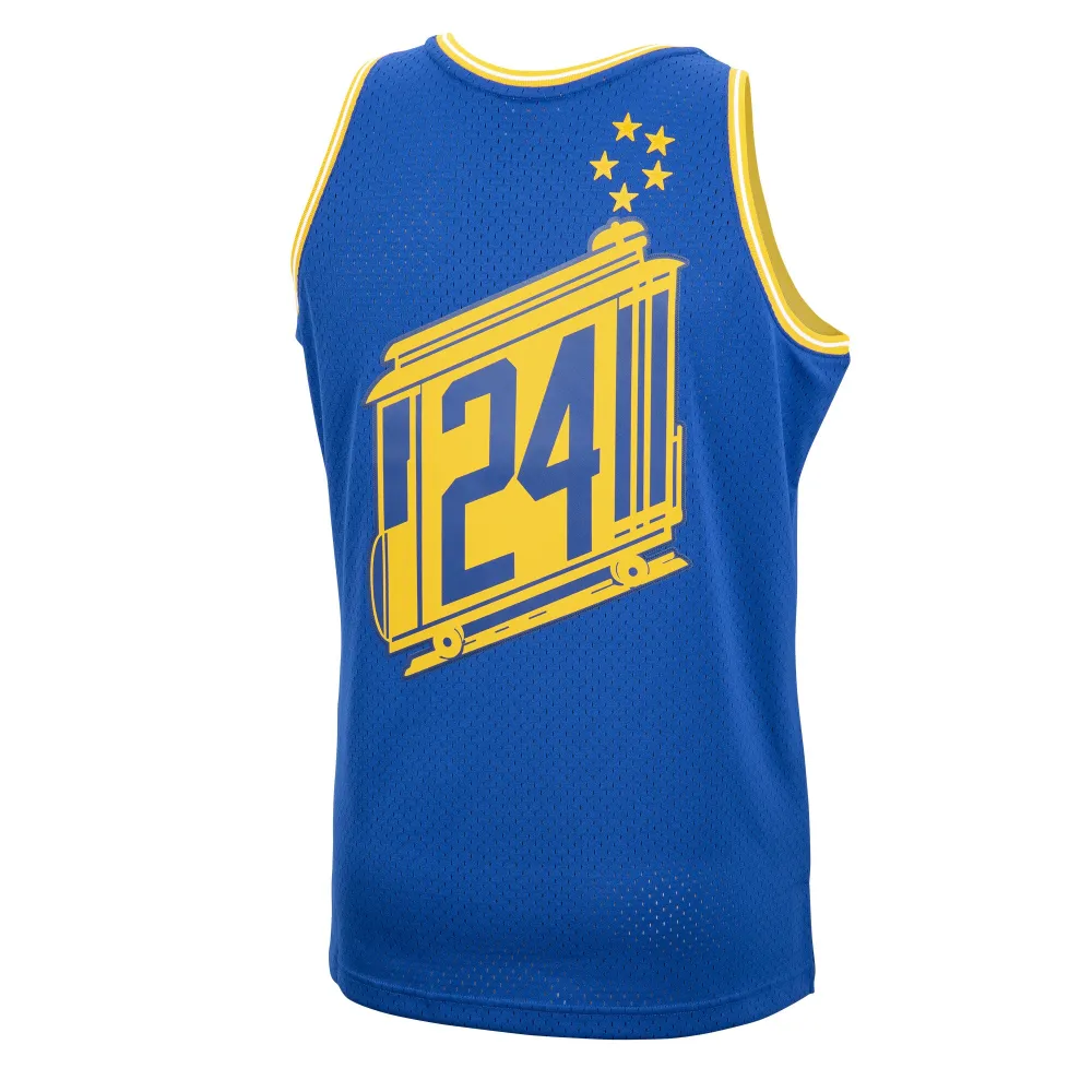 Men's Golden State Warriors Rick Barry Royal 2001/02 Hardwood Classics Swingman Jersey