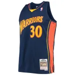 Men's Golden State Warriors Stephen Curry Navy Hardwood Classics Swingman Jersey