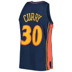 Men's Golden State Warriors Stephen Curry Navy Hardwood Classics Swingman Jersey