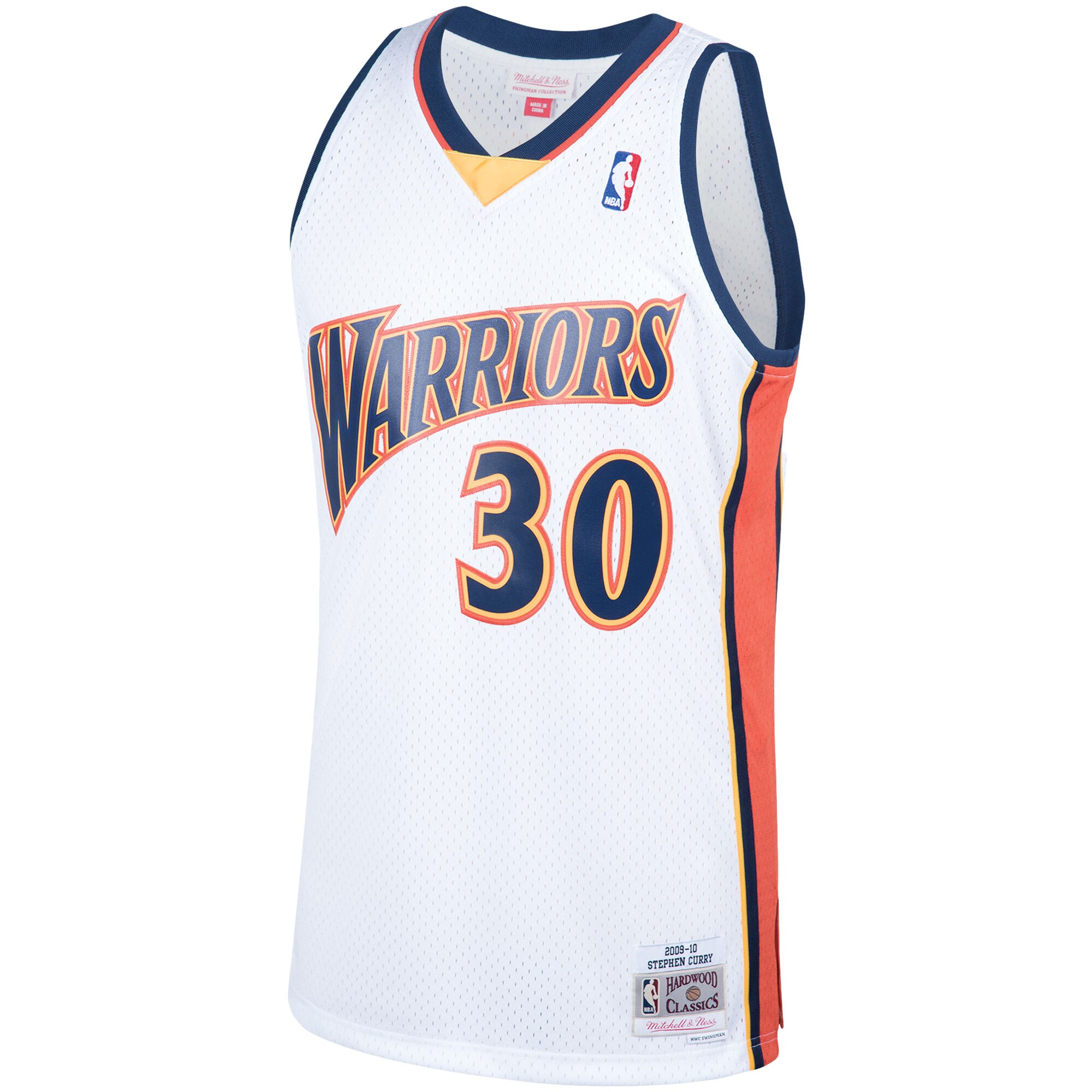 Men's Golden State Warriors Stephen Curry White Hardwood Classics Swingman Jersey