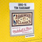 Men's Golden State Warriors Tim Hardaway Royal/Gold Hardwood Classics 1990/91 Split Swingman Jersey