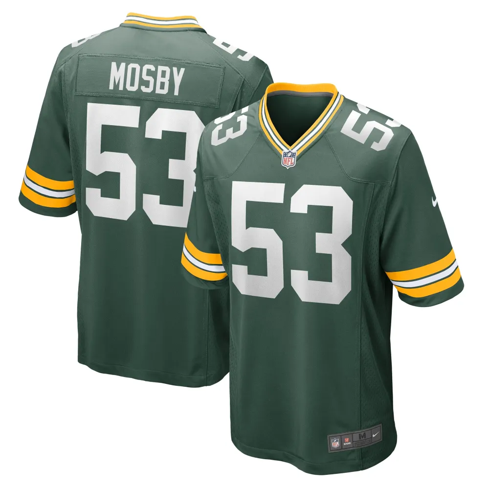 Men's Green Bay Packers Arron Mosby  Green Team Game Jersey