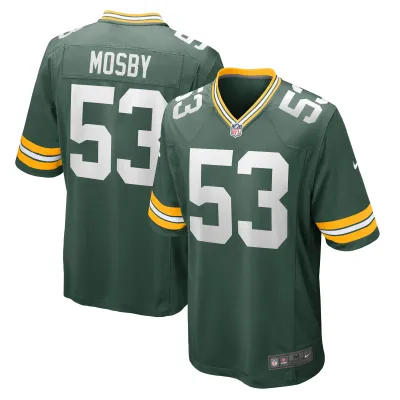 Men's Green Bay Packers Arron Mosby  Green Team Game Jersey 01