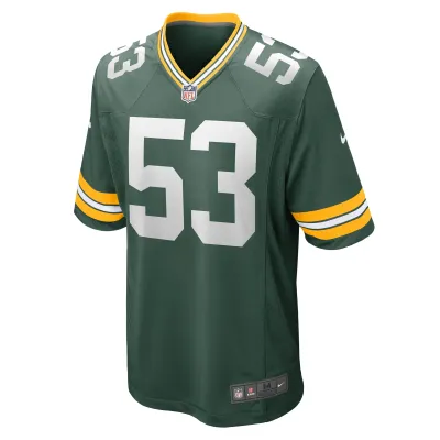 Men's Green Bay Packers Arron Mosby  Green Team Game Jersey 02