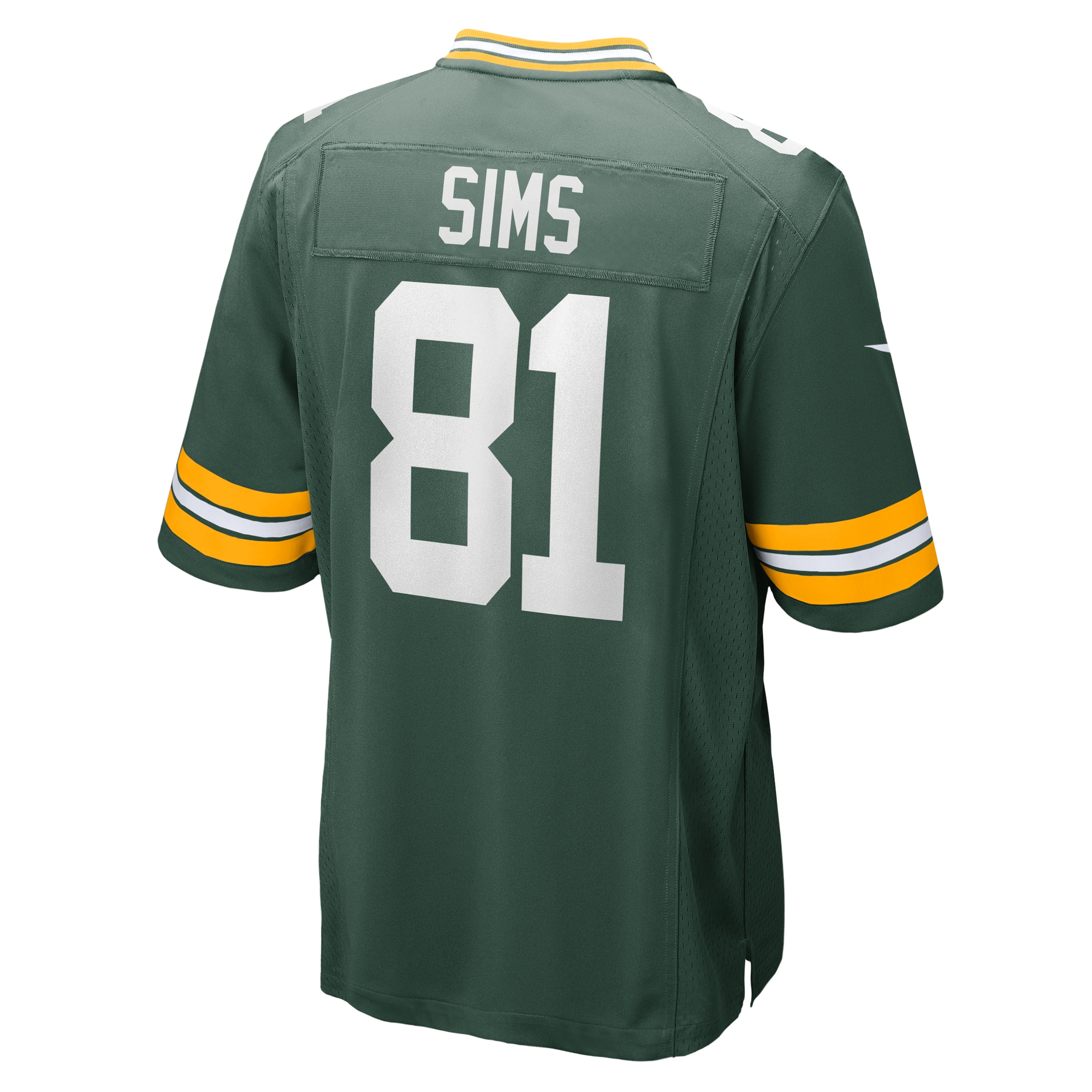 Men's Green Bay Packers Ben Sims  Green Team Game Jersey