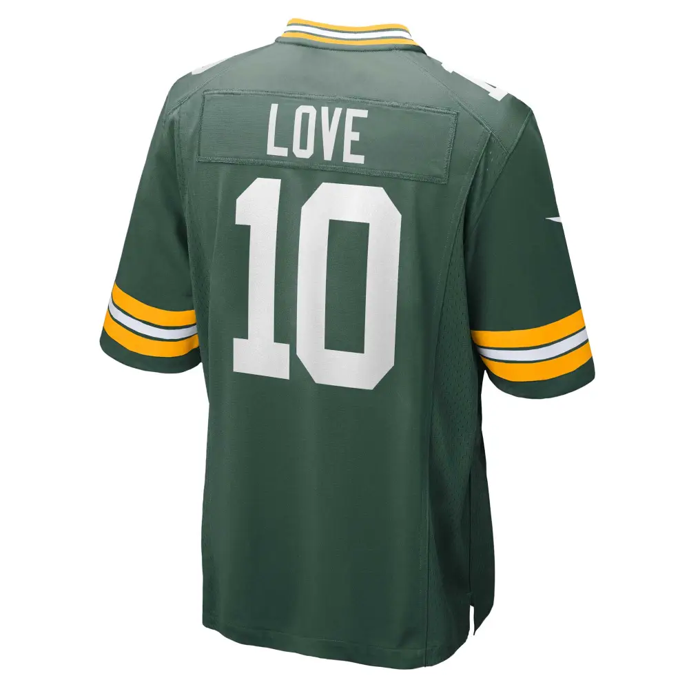 Men's Green Bay Packers Jordan Love Green Game Jersey