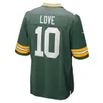 Men's Green Bay Packers Jordan Love Green Game Jersey