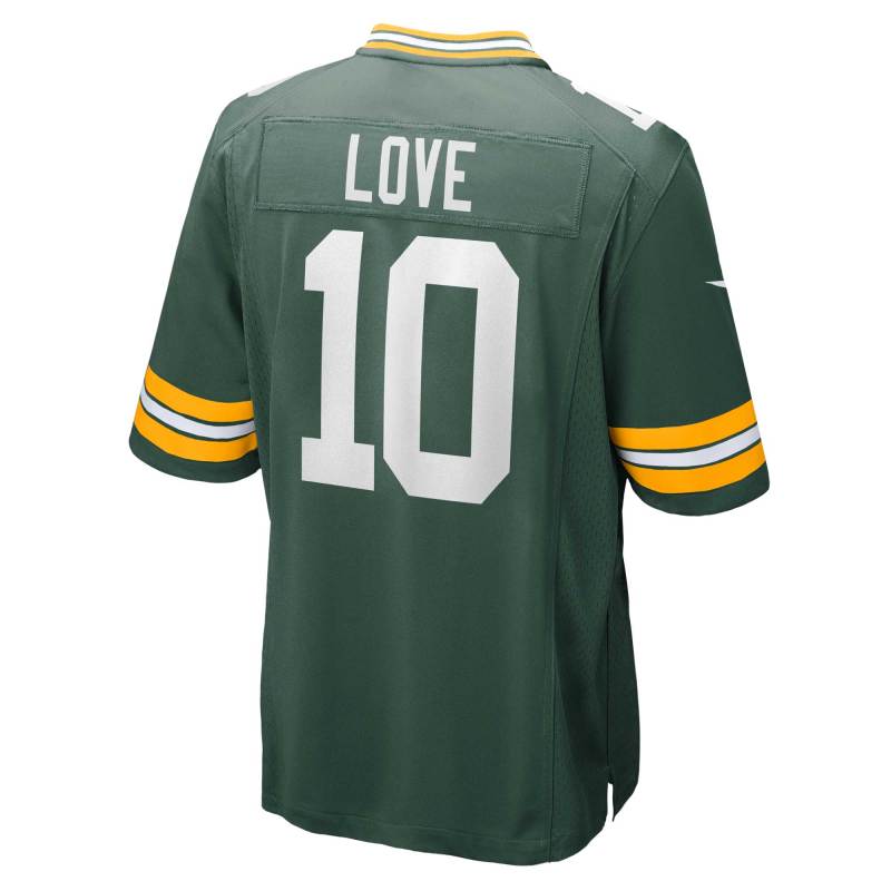 Men's Green Bay Packers Jordan Love Green Game Jersey