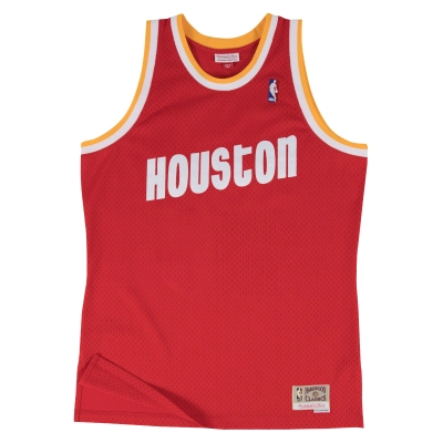 Men's Houston Rockets Red 1996-97 Hardwood Classics Swingman Jersey 02