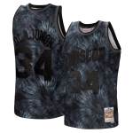 Men's Houston Rockets Hakeem Olajuwon Black Hardwood Classics 1993/94 Tie-Dye Swingman Jersey