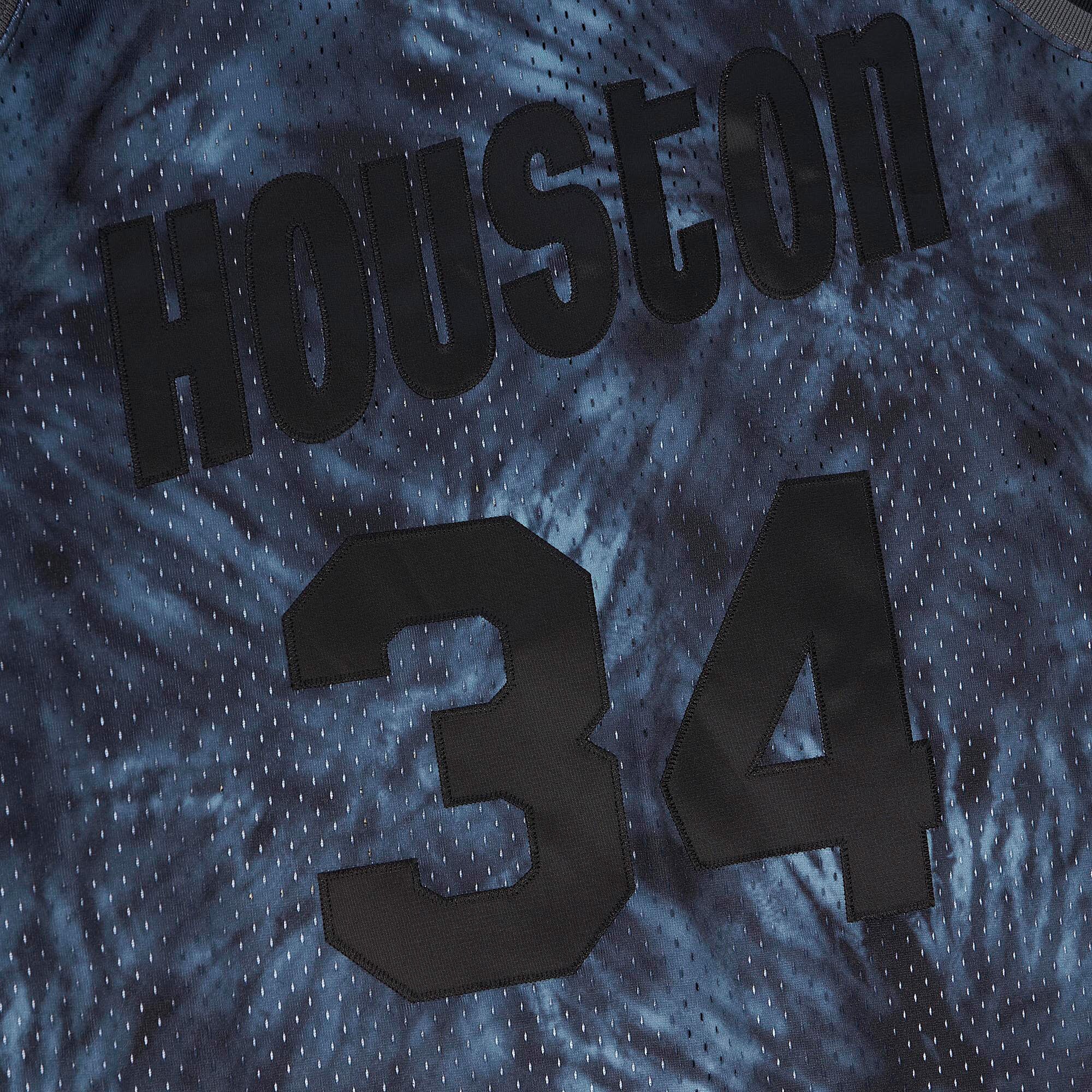 Men's Houston Rockets Hakeem Olajuwon Black Hardwood Classics 1993/94 Tie-Dye Swingman Jersey