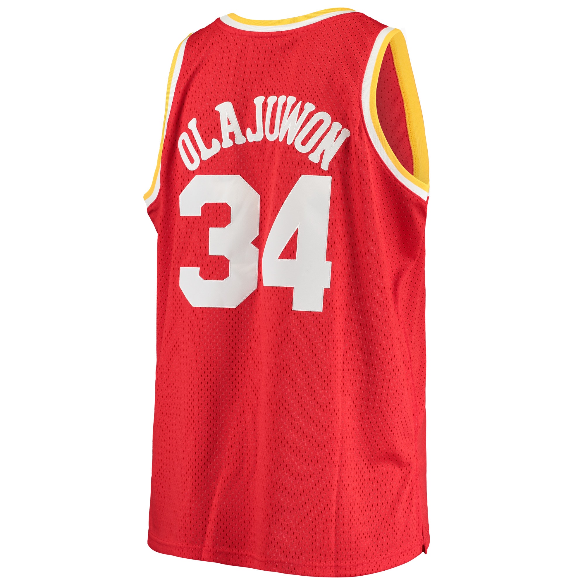 Men's Houston Rockets Hakeem Olajuwon Red 1993/94 Big & Tall Hardwood Classics Swingman Jersey