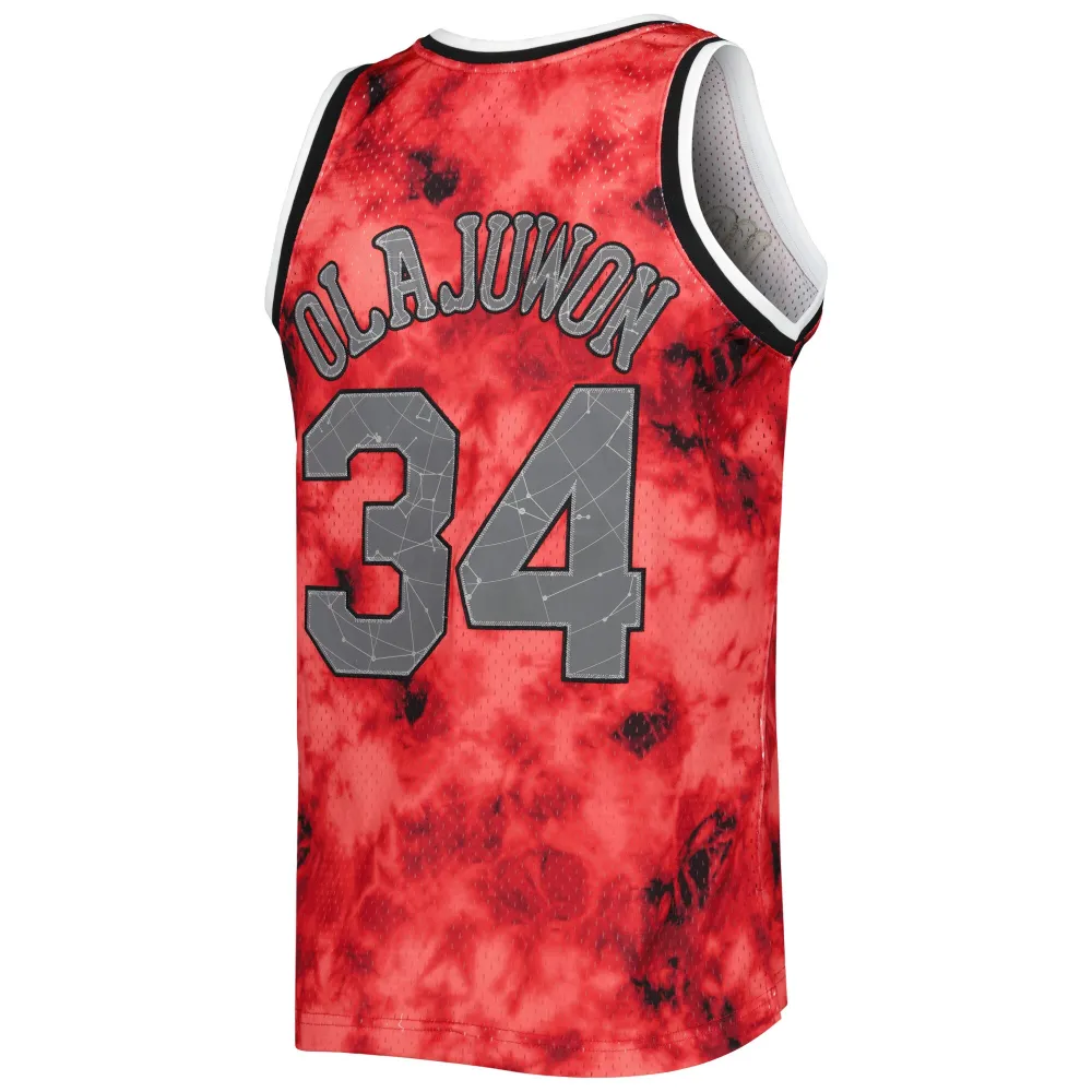 Men's Houston Rockets Hakeem Olajuwon Red 1993/94 Galaxy Swingman Jersey
