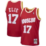Men's Houston Rockets Mario Elie Red 1993/94 Hardwood Classics Swingman Jersey