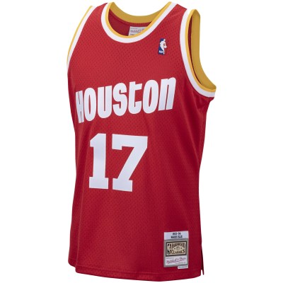 Men's Houston Rockets Mario Elie Red 1993/94 Hardwood Classics Swingman Jersey 02