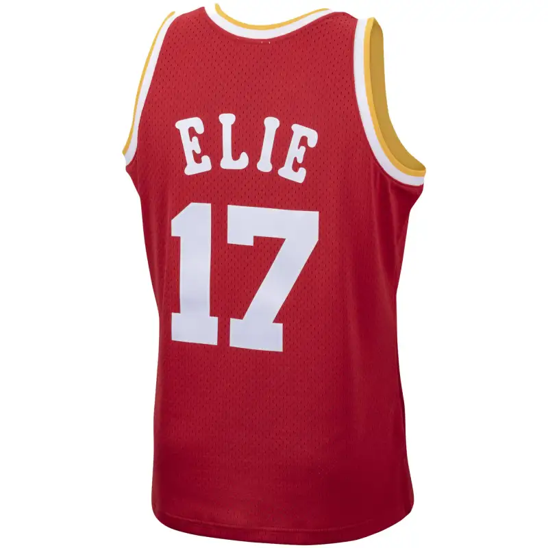 Men's Houston Rockets Mario Elie Red 1993/94 Hardwood Classics Swingman Jersey
