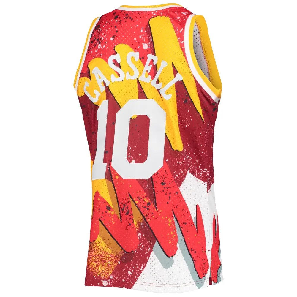 Men's Houston Rockets Sam Cassell Red Hardwood Classics 1993/94 Hyper Hoops Swingman Jersey