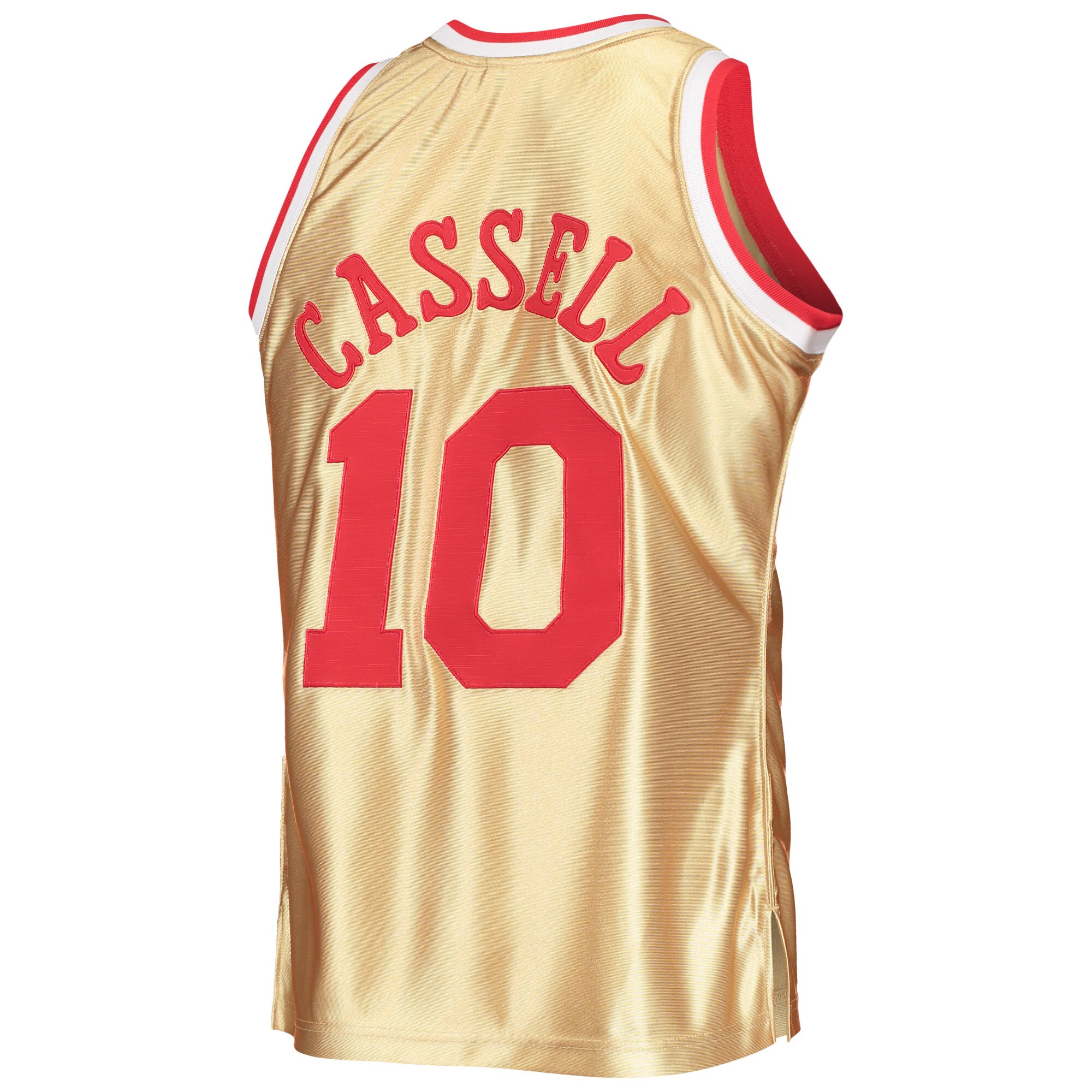Men's Houston Rockets Sam Cassell Gold 75th Anniversary 1993/94 Hardwood Classics Swingman Jersey