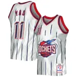 Men's Houston Rockets Yao Ming Platinum 2002/03 Hardwood Classics 75th Anniversary Swingman Jersey