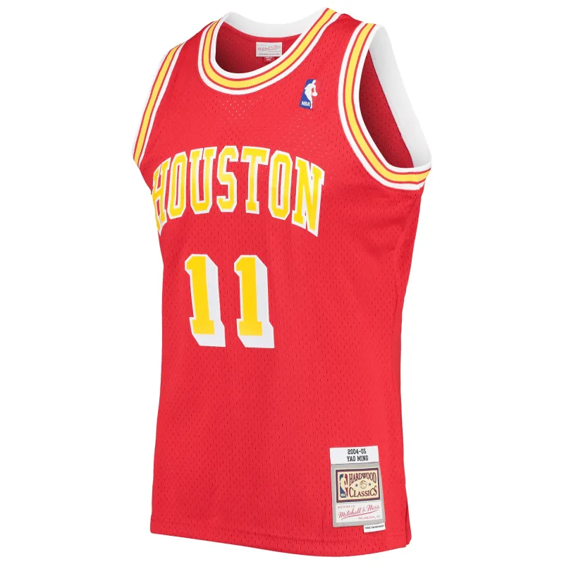 Men's Houston Rockets Yao Ming Red 2004/05 Hardwood Classics Swingman Jersey