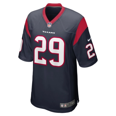 Men's Houston Texans Alex Austin Navy Team Game Jersey 02