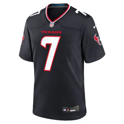Men's Houston Texans C.J. Stroud Navy Game Jersey 02