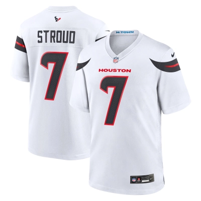 Men's Houston Texans C.J. Stroud White Game Jersey 01