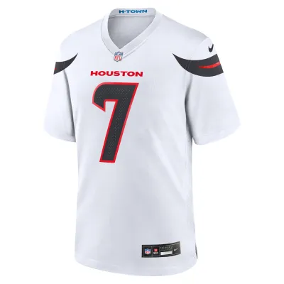 Men's Houston Texans C.J. Stroud White Game Jersey 02