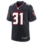 Men's Houston Texans Dameon Pierce Navy Game Jersey