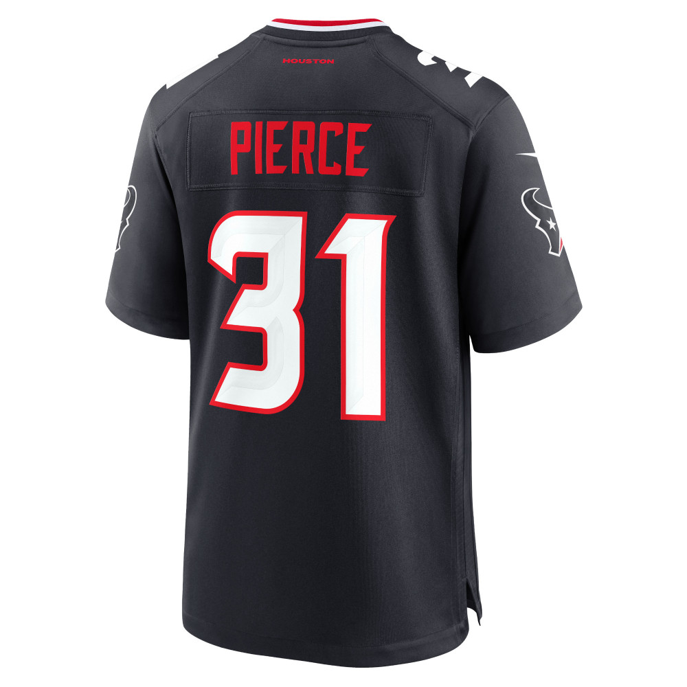 Men's Houston Texans Dameon Pierce Navy Game Jersey
