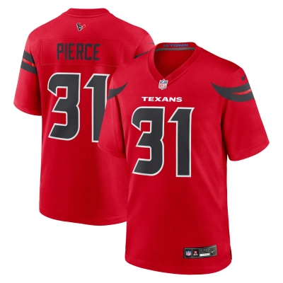 Men's Houston Texans Dameon Pierce Red Alternate Game Jersey 01