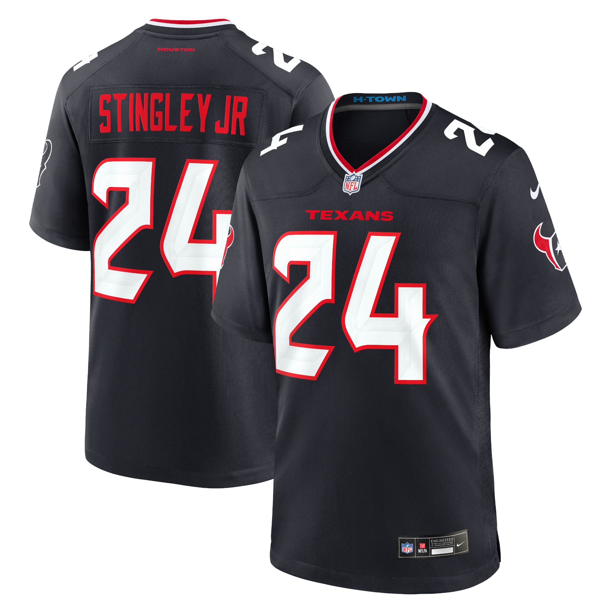 Men's Houston Texans Derek Stingley Jr. Navy Game Jersey